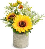 Yellow artificial flowers