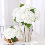 3 white faux hydrangeas - Image 2
