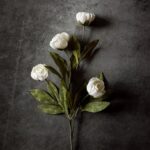 6 stems of 27-inch faux silk peonies - Image 2
