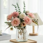 Artificial flowers with vase