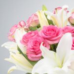 Lily and Pink Rose Bouquet - Image 2