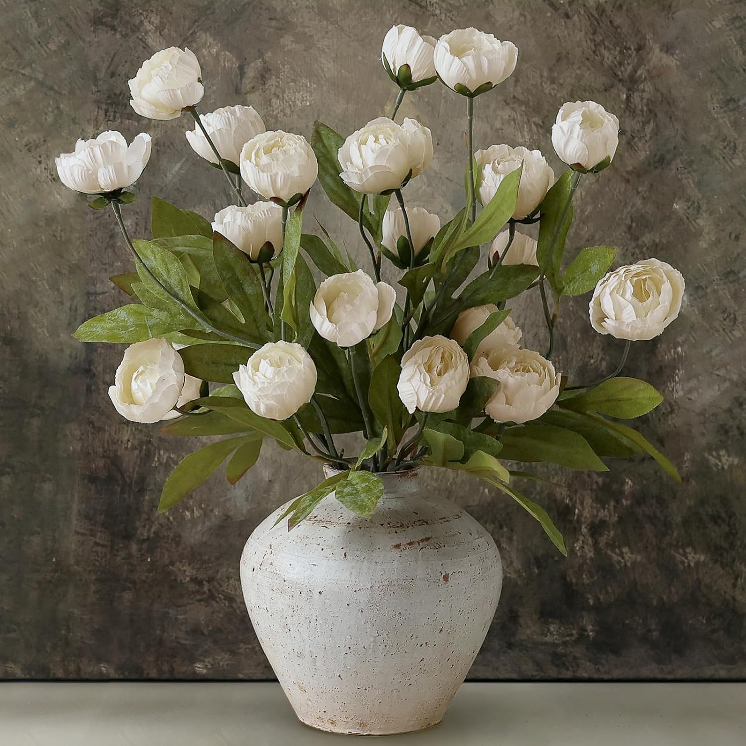 81xdkuJZn0L._AC_SL1500_.jpg 6 stems of 27-inch faux silk peonies - Image 1